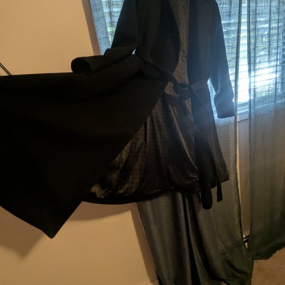 Faux Melton Tie Front Coat - Picture 7 of 7